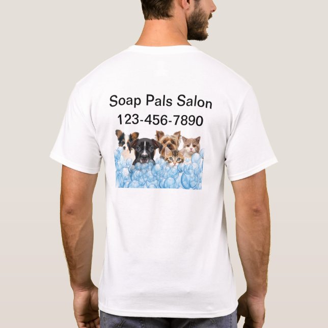 T-shirt Chemises de travail du personnel du salon des anim (Dos)