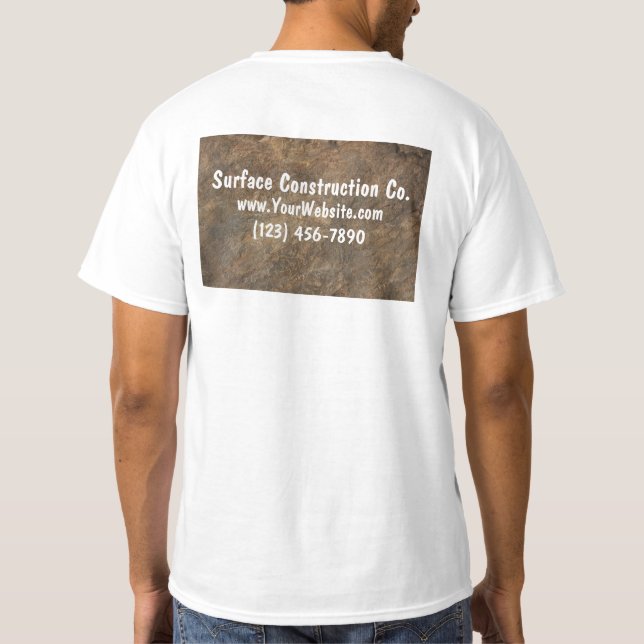 T-shirt Chemises de travaux de construction (Dos)