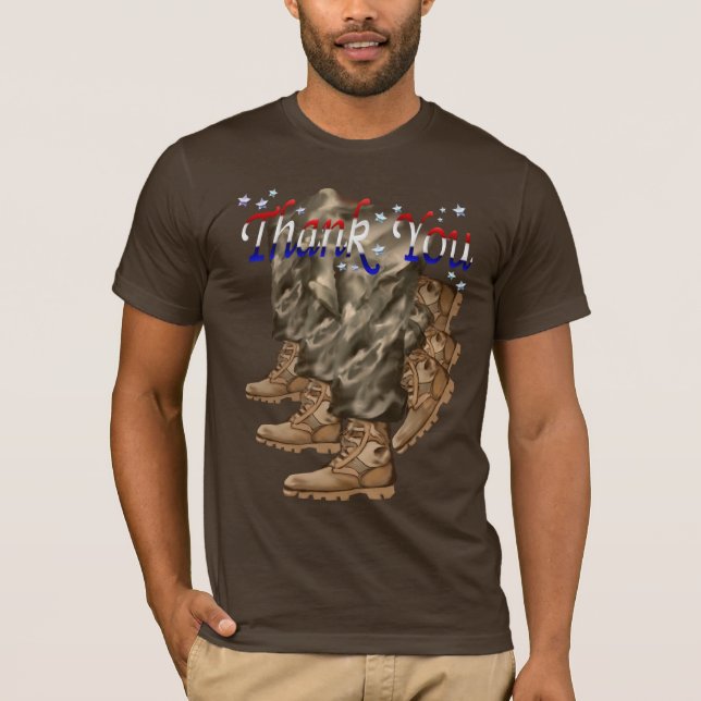 T-shirt Chemises de vétérans de Merci (Devant)