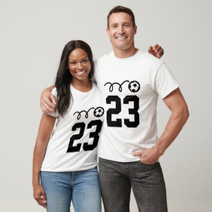 T-shirt Chemises d'équipe de football avec le nombre fait