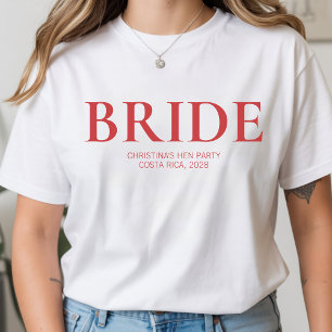 T-shirt Chemises d'équipe de mariée Cadeau personnalisé po