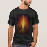 Chemises d'éruption de volcan pour des adultes et