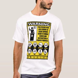 T-shirt Chemises d'étiquette de mise en garde de