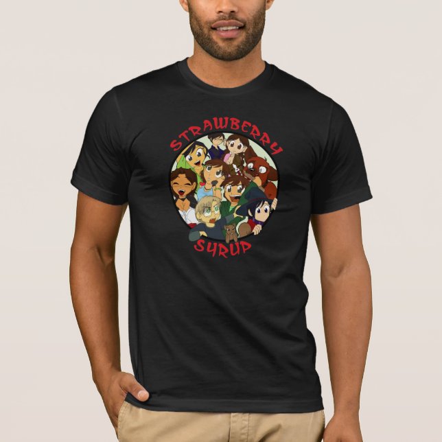 T-shirt Chemises d'obscurité de cercle de Chibi de syrop (Devant)