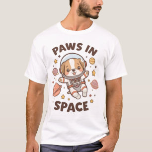 T-shirt Chemises drôles d'astronaute de chat - Paws in Spa