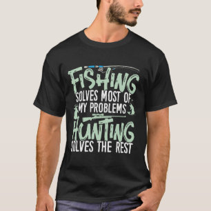 T-shirt Chemises drôles de pêche et de chasse La pêche rés