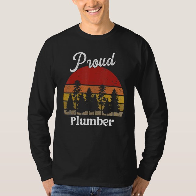 T-shirt Chemises drôles de plombier Professions intitulé d (Devant)