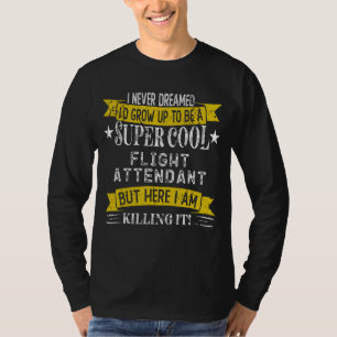 T-shirt Chemises drôles d'hôtesse de l'air Titre de profes