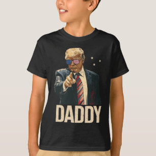 T-shirt Chemises Drôles Trump Papa Est À La Maison Pour Ho