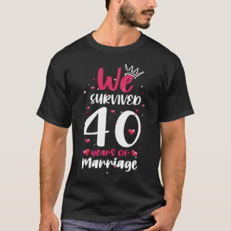 T-shirt Chemises du 40e anniversaire de Mariage, 40e anniv