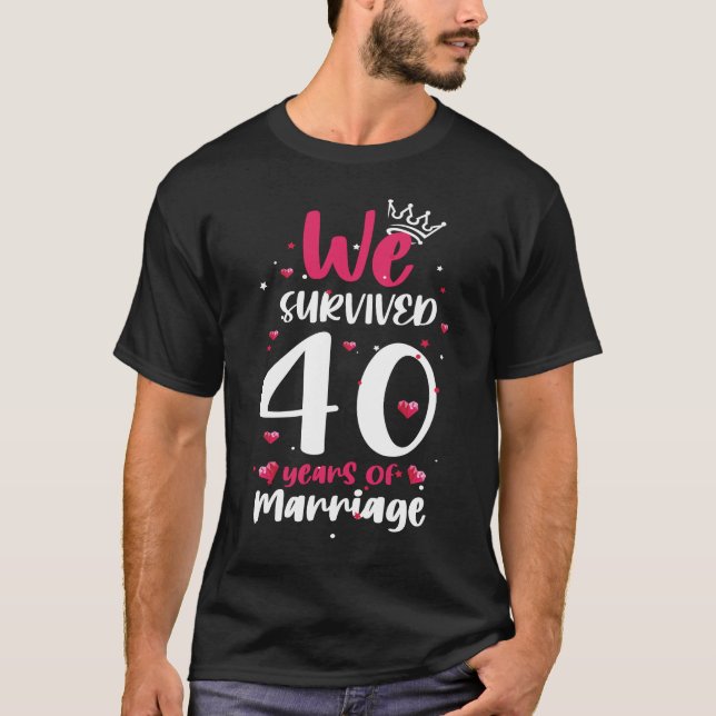 T-shirt Chemises du 40e anniversaire de Mariage, 40e anniv (Devant)