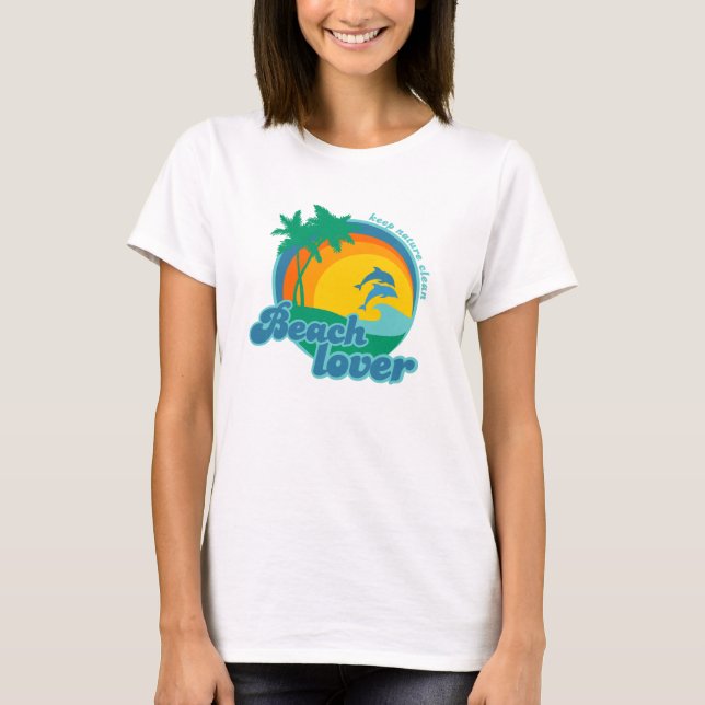 T-shirt Chemises du Rétro Beach Lover (Devant)