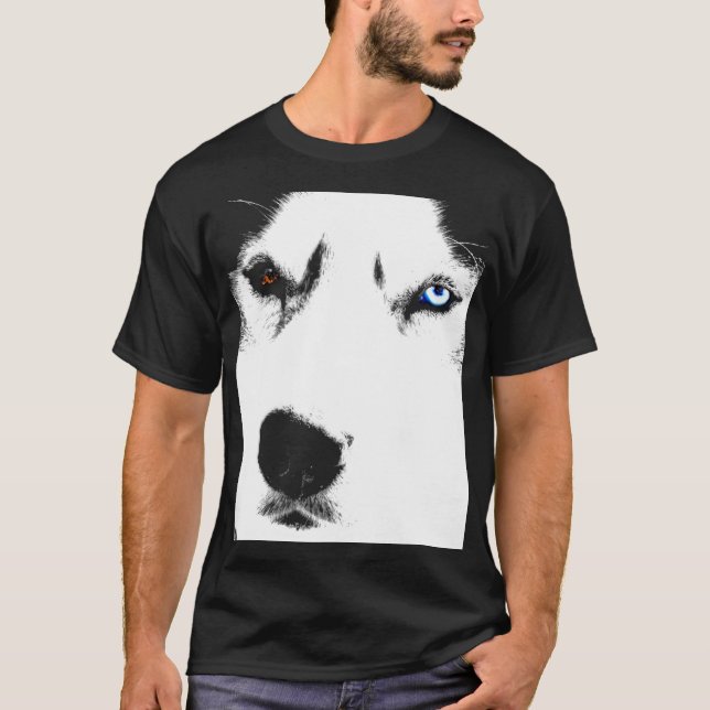 T-shirt Chemises enrouées de chien de traîneau de chien de (Devant)