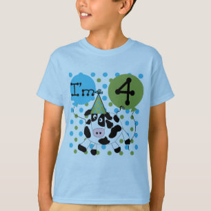 T-shirt Chemises et cadeaux Blue Cow 4th Birthday
