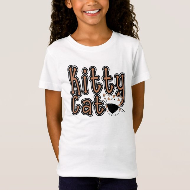 T-Shirt Chemises et cadeaux Cute Kitty Cat (Devant)