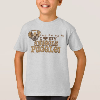 T-shirt Chemises et cadeaux de Puggle de câlin