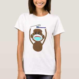 T-shirt Chemises et cadeaux de singe de chaussette de