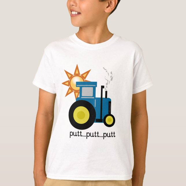 T-shirt Chemises et cadeaux de Tracteur Blue Putt (Devant)