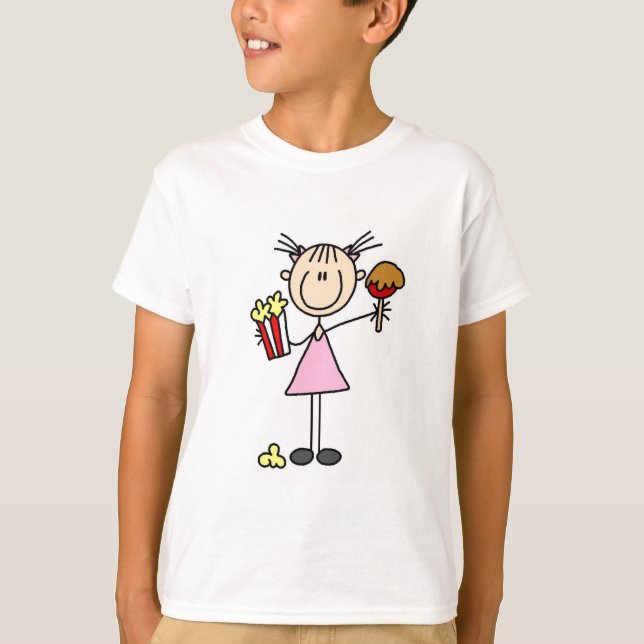 T-shirt Chemises et cadeaux Popcorn et Cotton Candy (Devant)