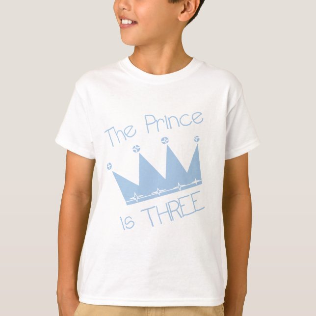 T-shirt Chemises et cadeaux Prince Crown 3e anniversaire (Devant)