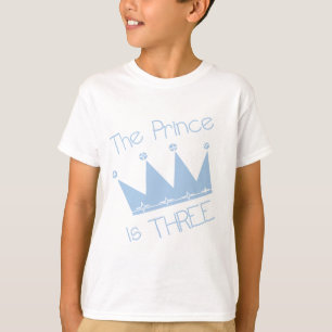 T-shirt Chemises et cadeaux Prince Crown 3e anniversaire