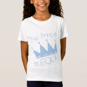 T-Shirt Chemises et cadeaux Prince Crown 4th Birthday