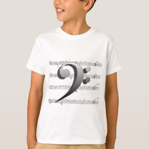 T-shirt Chemises et habillement de musique de clef basse