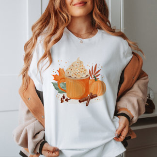 T-shirt Chemises femmes en latte d'épice citrouille