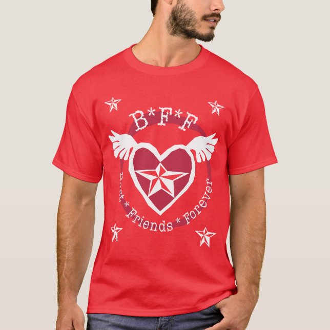 T-shirt Chemises foncées : Meilleurs amis pour toujours (Devant)