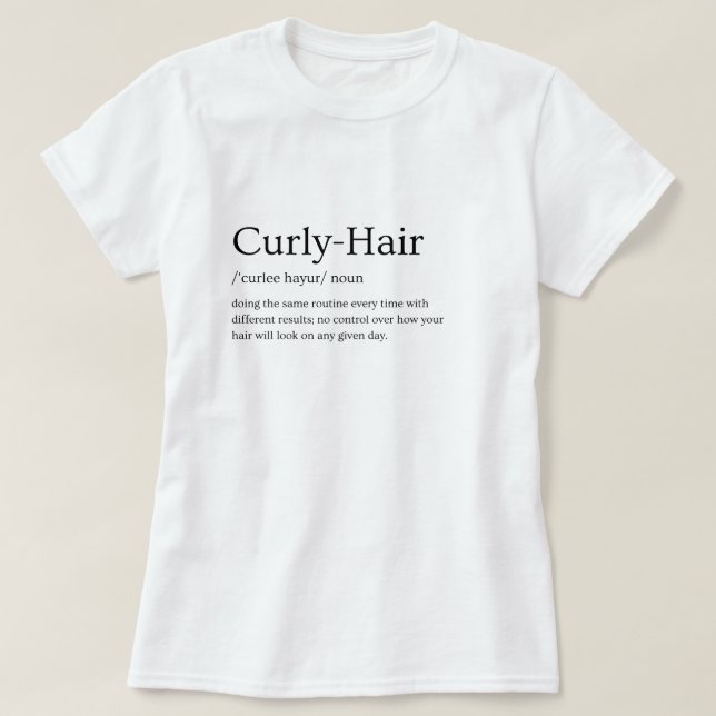 T-shirt Chemises graphiques pour cheveux bouclés (Design devant)