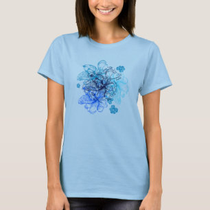 T-shirt Chemises Hawaïennes Fleur d'Orchidée en Dentelle W