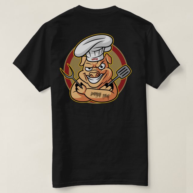 T-shirt Chemises Hogs4Heroes (Design dos)