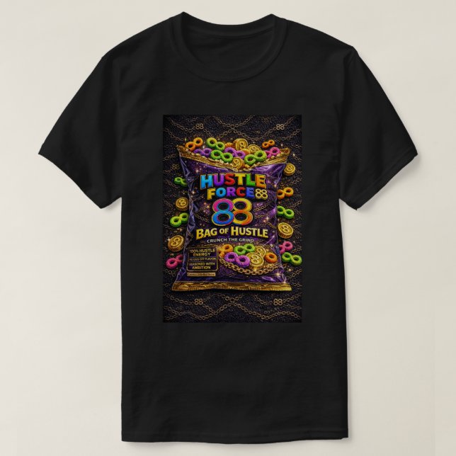 T-shirt Chemises Hustle Force 88 Sac De Chips (Design devant)