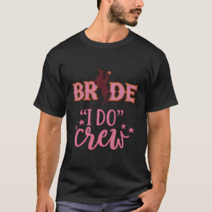 T-shirt Chemises I Do Crew Noires Et Blanches Mariée Enter