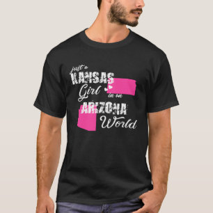 T-shirt Chemises Kansas drôles Juste une fille Kansas dans