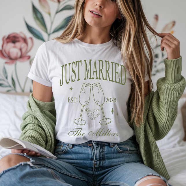 T-shirt Chemises mariées, chemises mariées personnalisées (just married shirts, honeymoon shirts, bride and groom shirts, newlywed shirts, custom wedding gift,)