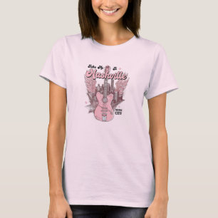 T-shirt Chemises Nashville pour femmes Binshre Musique cou