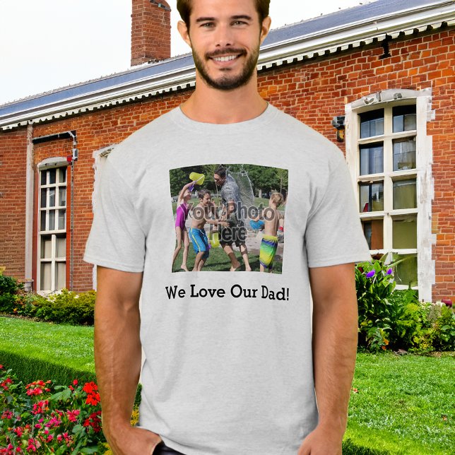 T-shirt Chemises photo personnalisées fête des pères (custom photo tshirt for fathers day)