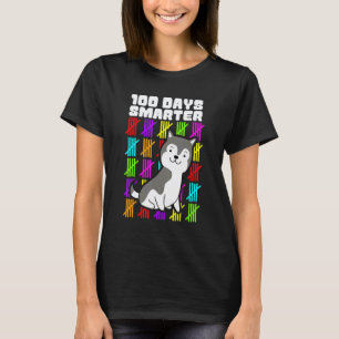 T-shirt Chemises pour enfants Chien 100 jours plus intelli