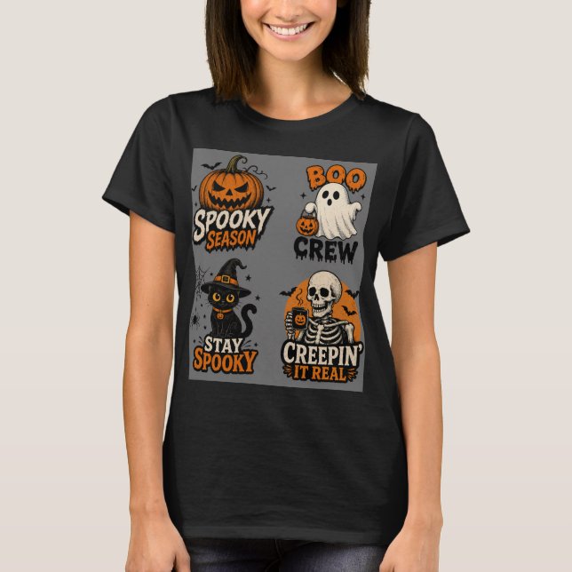 T-shirt chemises pour femmes Halloween (Devant)