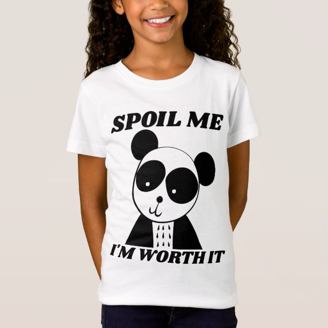 T-Shirt CHEMISES POUR FILLES OURS PANDA À GÂTER (Devant)