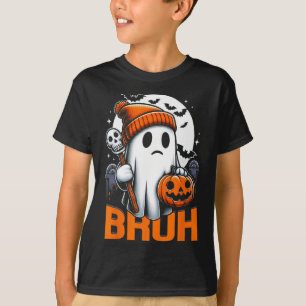 T-shirt Chemises Rétro Halloween Hommes Femmes Bruh Ghost 