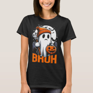 T-shirt Chemises Rétro Halloween Hommes Femmes Bruh Ghost