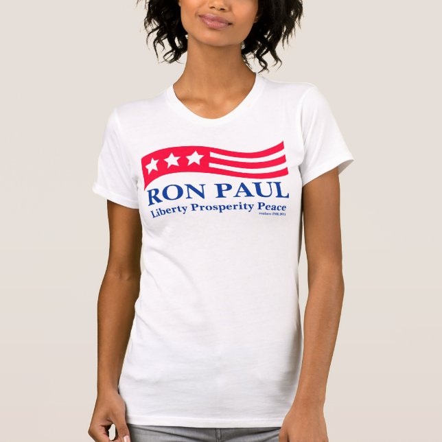 T-shirt Chemises Ron Paul Red White et Blue Americana (Devant)