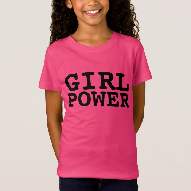 T-Shirt CHEMISES ROSES FILLE POUVOIR FILLE (Devant)