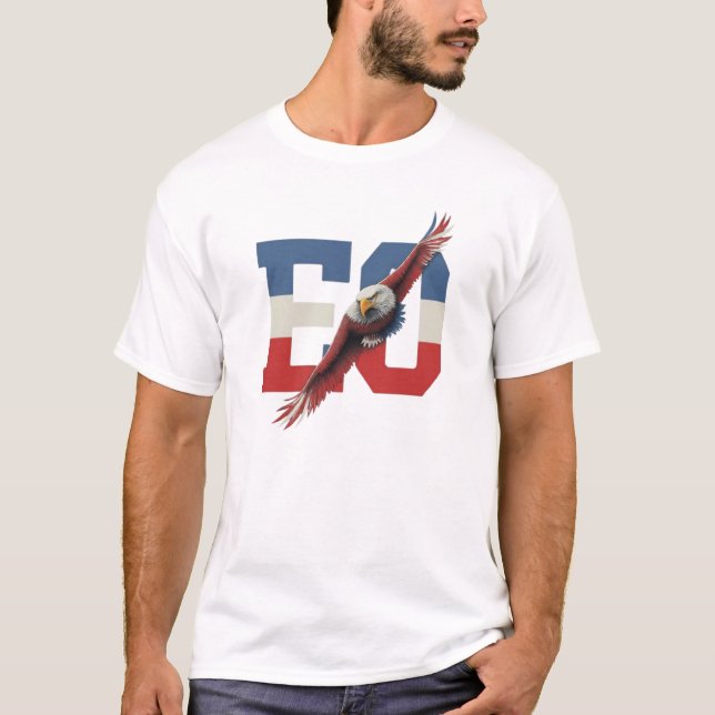 T-shirt Chemises rouges blanches et bleues (Devant)