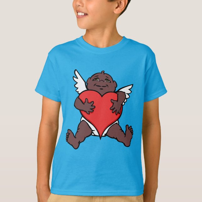 T-shirt Chemises Saint-Valentin pour enfants Chemises Afri (Devant)