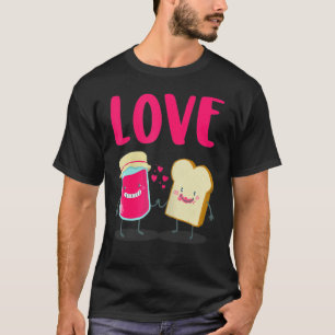 T-shirt Chemises Saint Valentin pour femmes Beurre d'arach