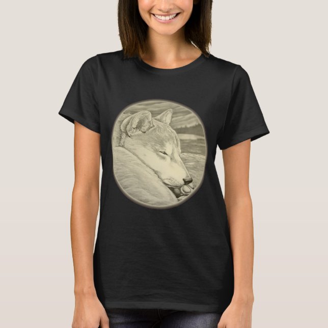 T-shirt Chemises Shiba Inu Amoureux des chiens de la dame  (Devant)