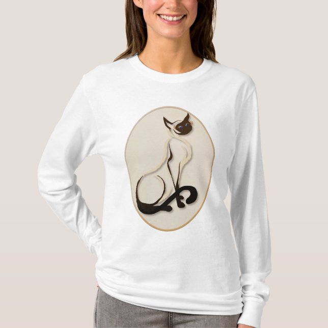 T-shirt Chemises siamoises se reposantes de Kitty (Devant)